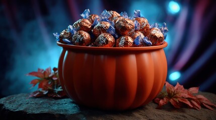 Trick-or-treat candy bucket