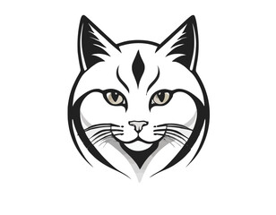 Asian Cat Head Vector Art, Intricate Powerful and Ready for Print or Web, Sharp Details. Strong Identity. Timeless Design, Symbolize Strength, Courage (1)
