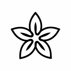 Ajwain (Carom Seed) Outline Vector Illustration