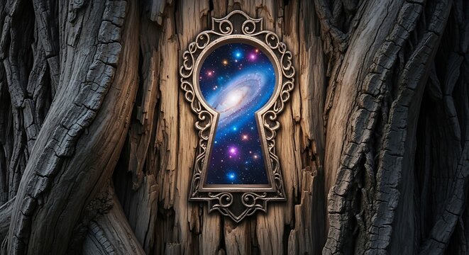 Galactic portal to cosmos, cosmic gateway revealing celestial wonders