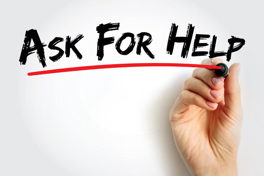 Ask For Help text quote, concept background