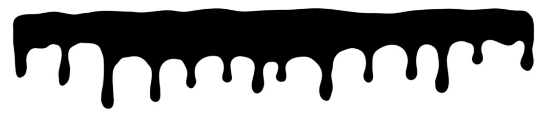 Black dripping liquid.