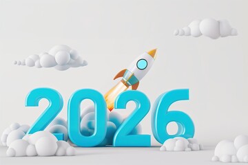 3d render illustration of infographic showing sales growth. skyrocketing concept 2026