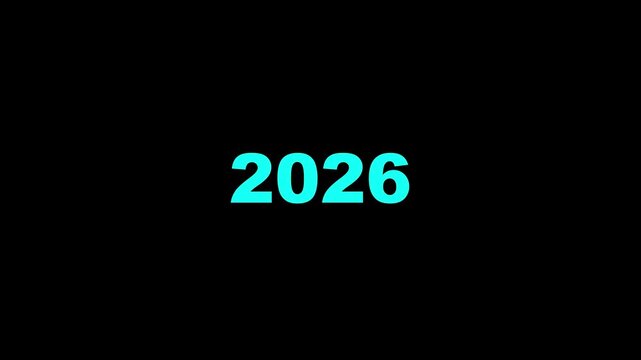 Timeline Scroll from 2015 to 2026 on Black Background .