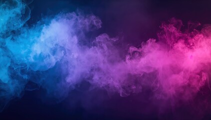 Soft neon mist glows over dark canvas in luxurious cinematic abstract scene