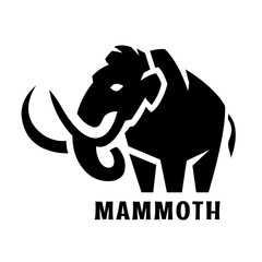 Mammoth silhouette, logo.