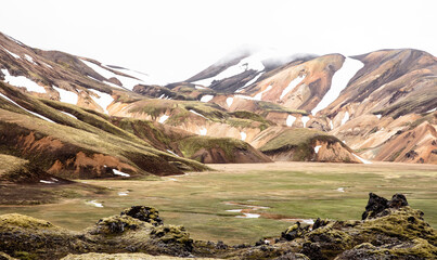 mountain landscape called Landmannalaugar highlands in Iceland