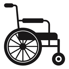 Antique retro transportation vehicle wheelchair vector illustration on white background