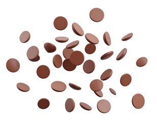 Obraz premium Chocolate chips scattered