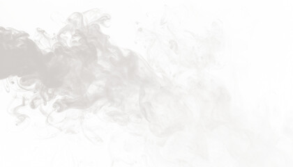PNG of white smoke hovering across center with gentle motion, isolated airy vapor effect on transparent background, perfect for abstract designs, dreamy visuals, decorative elements, fantasy graphics,