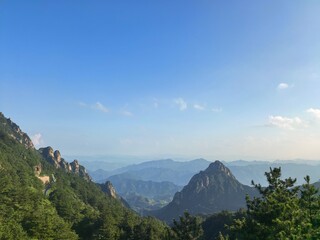mountain landscape with clouds