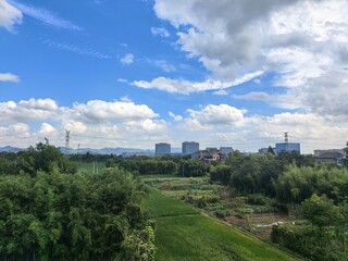 Fototapeta premium clouds over the city