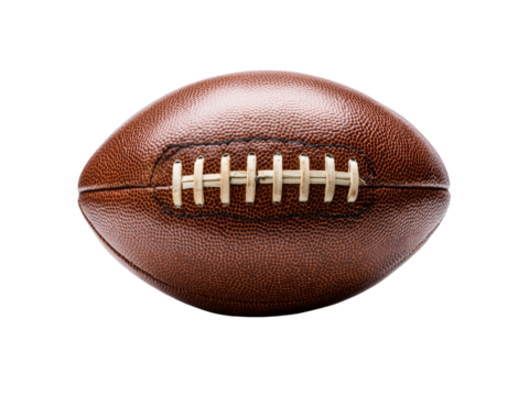 American football brown leather ball isolated black background, Isolated On White Background, Png Transparent