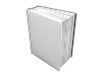 Closed white book with pages transparent PNG isolated background