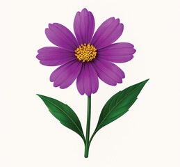 Wildflower single, photorealistic, high definition, glossy surface, vibrant colors, fresh produce, detailed textures, natural lighting,vector icon with white background.