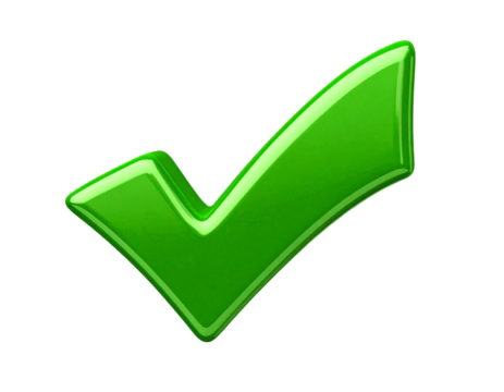 2green tick icon on Transparent Background