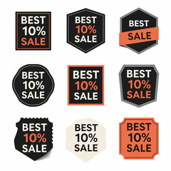 Obraz premium Set of vector sale labels