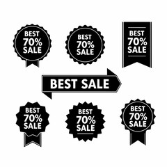 Price tag collection vector sale tags circle offer new collection sale