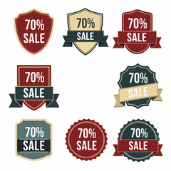 Price tag collection vector sale tags circle offer new collection sale