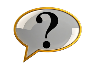  Question Chat Bubble on Transparent Background
