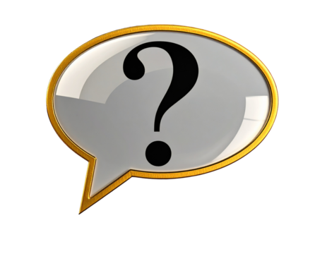  Question Chat Bubble on Transparent Background - Powered by Adobe