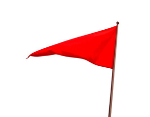 Red Flag on Transparent Background