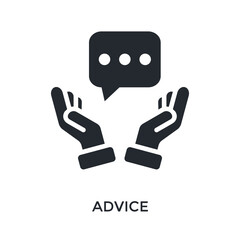 Advice Icon Glyph Style. Vector Illustration For Graphic Design
