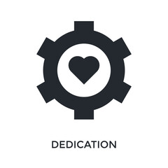 Dedication Icon Glyph Style. Vector Illustration For Graphic Design