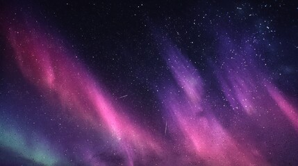 Abstract night sky with vibrant aurora borealis
