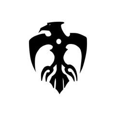 design tribal bird with a white background