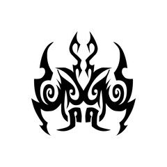 tribal tattoo design with white background