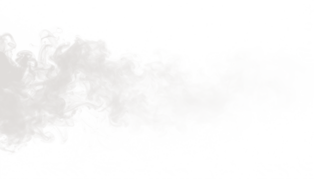 PNG of white smoke hovering near bottom with layered curves, isolated airy vapor with transparent background, ideal for abstract art, dreamy graphics, decorative design, and digital visuals.