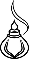 vector illustration of a magic lamp
