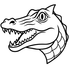 Crocodile Head Vector