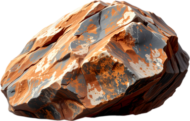 a detailed, close-up shot of an intriguing, textured rock formation, showcasing its earthy tones and rugged surfaces. The various shapes create a sense of wonder 