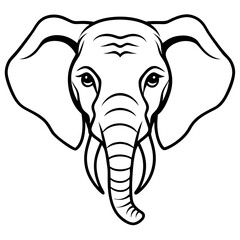 Elephant Head Vector Illustration