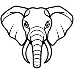Elephant Head Vector Illustration