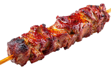 kebab skewer isolated on white background grilled meat food