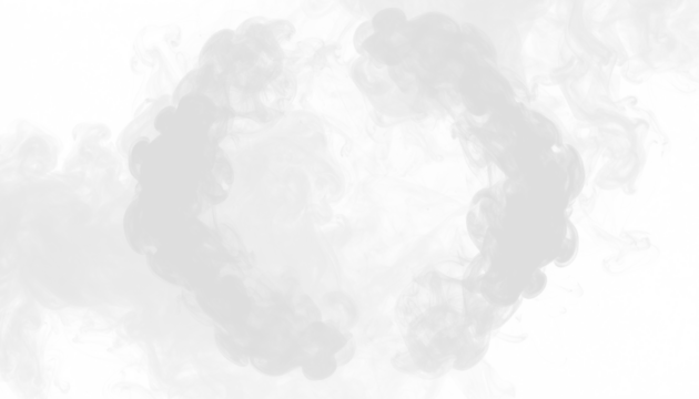 PNG of soft cartoon white smoke creating circular swirl effect, isolated playful vapor on transparent background, ideal for comic graphics, animation, abstract art, and decorative digital designs.