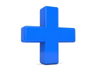 Obraz premium 3D rendered plus sign