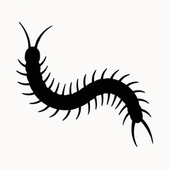 Centipede Millipede Insect Silhouette