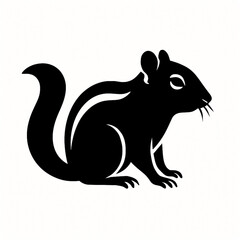 Squirrel Vector Silhouette Icon