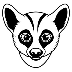Lemur Head Vector Illustration