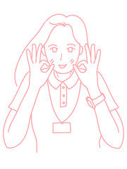 女性　イラスト