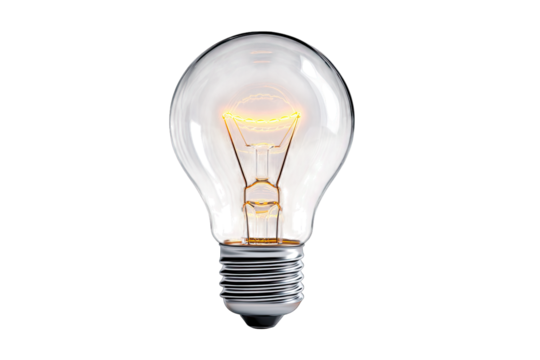 light bulb isolated on white background innovation idea symbol