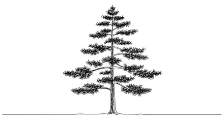 Ink Sketch: Lone Pine's Majesty