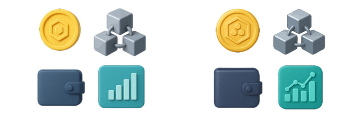 Obraz premium Vector illustration of financial symbols in a modern design