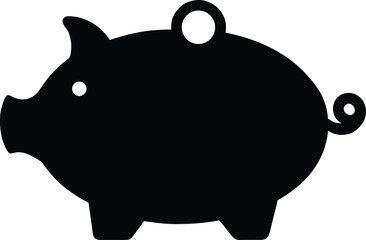 piggy bank with a coin