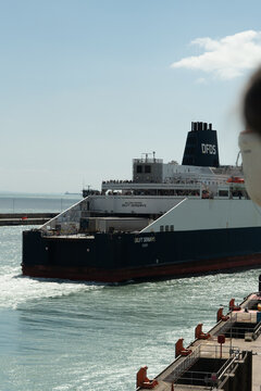 DFDS Ferries in Dover, ferry crossing the English Channel