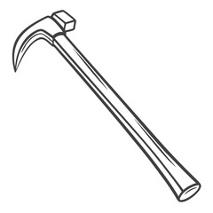Illustration of a classic roofing hammer, a specialized tool for roofing construction and repair tasks
